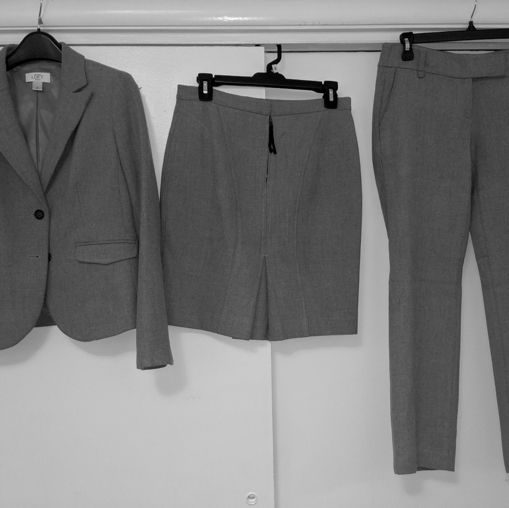 Ann Taylor Loft ponte stretch 3 piece suit